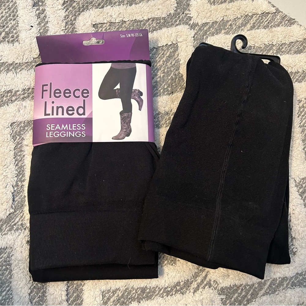 2 Pairs of Fleece Lined Leggings